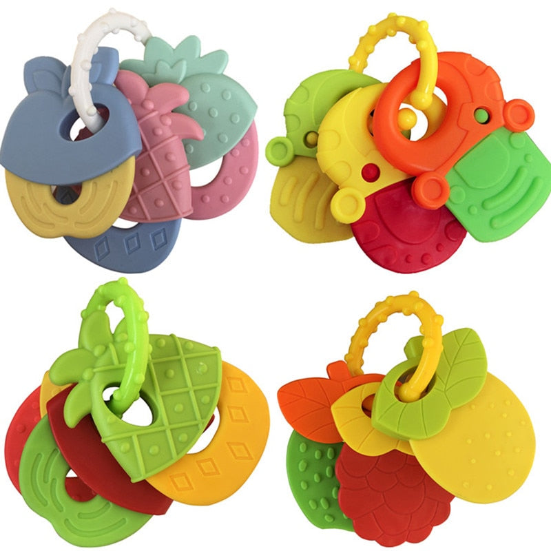Baby Fruit Rubber Rattle Teether